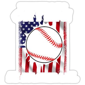 Baseball Sport Baseballspieler Pitcher Catcher USA - Sticker Größe S (10 x 10 cm) - Mattweiß - Vorne