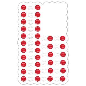 Baseball Sports Baseball Player Pitcher Catcher USA - Sticker size S (10 x 10 cm) - white matte - Front