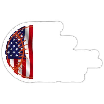 Baseball Sport Baseballspieler Pitcher Catcher USA - Sticker Größe S (10 x 10 cm) - Mattweiß - Vorne