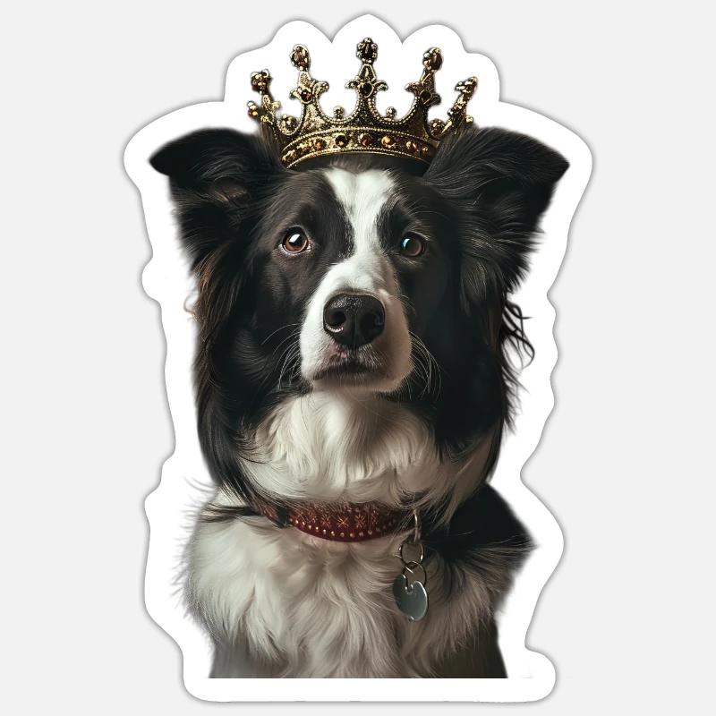 Border Collie - Sticker Größe S (10 x 10 cm) - Mattweiß