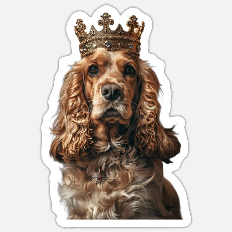 Cocker Spaniel - Sticker taille S (10 x 10 cm) - blanc mat