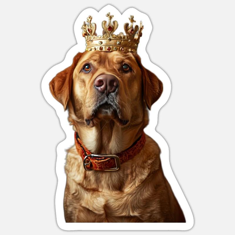 Labrador Retriever - Sticker Größe S (10 x 10 cm) - Mattweiß