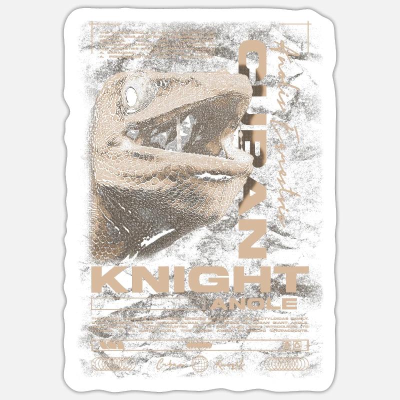 Cuban Knight Anole Reptile Keeper Lizard Sticker size S (10 x 10 cm)