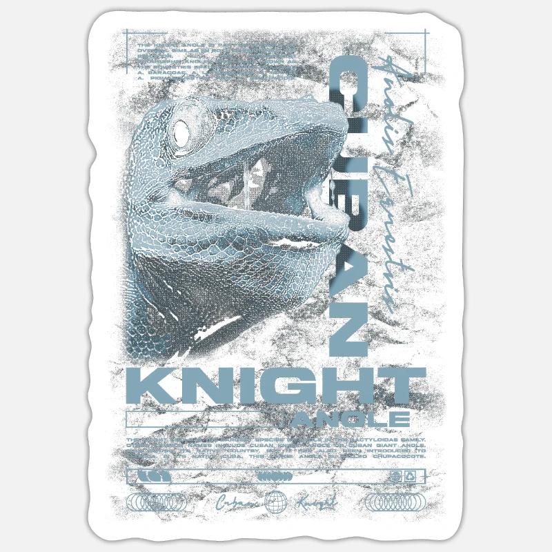 Cuban Knight Anole Reptile Keeper Lizard Sticker size S (10 x 10 cm)