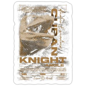 Cuban Knight Anole Reptile Keeper Lizard - Sticker size S (10 x 10 cm) - white matte - Front