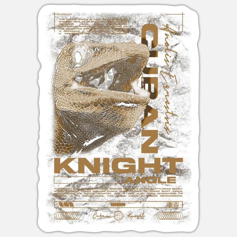 Cuban Knight Anole Reptile Keeper Lizard Sticker size S (10 x 10 cm)
