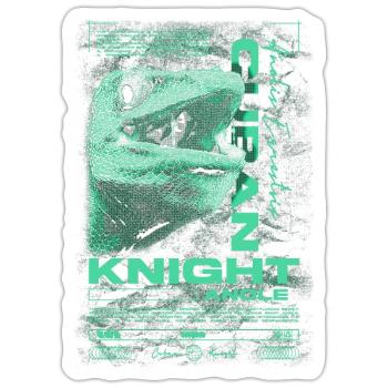Cuban Knight Anole Reptile Keeper Lizard - Sticker size S (10 x 10 cm) - white matte - Front