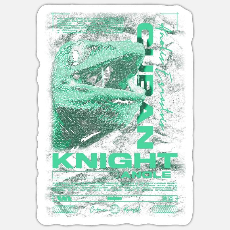Cuban Knight Anole Reptile Keeper Lizard Sticker size S (10 x 10 cm)