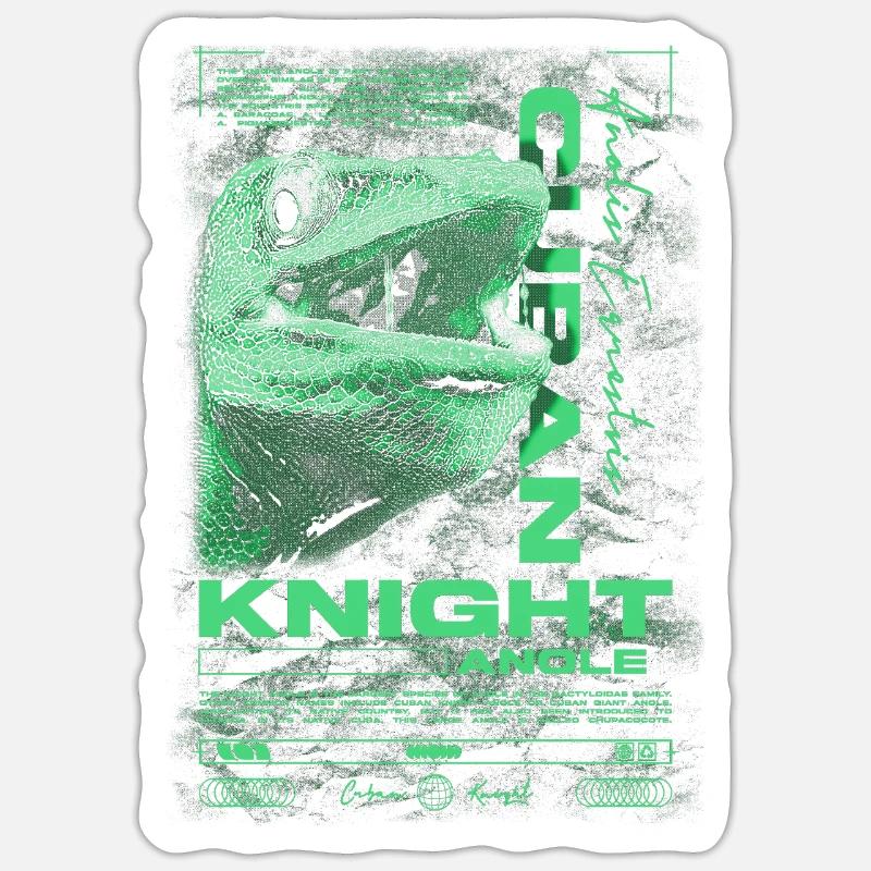 Cuban Knight Anole Reptile Keeper Lizard Sticker size S (10 x 10 cm)