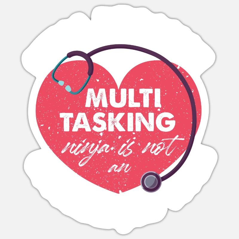 stna multitasking ninja Design for a stna Sticker Größe S (10 x 10 cm)