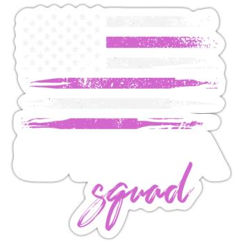 stna squad american flag Design for a nursing - Sticker size S (10 x 10 cm) - white matte - Front