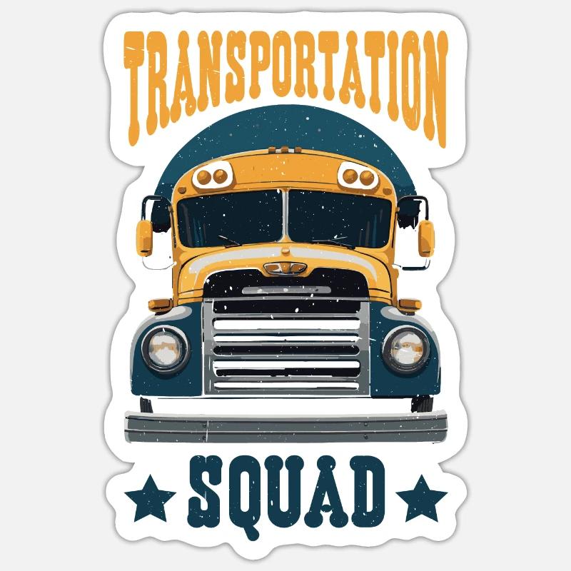 Transportation Squad 5 - Sticker Größe S (10 x 10 cm) - Mattweiß