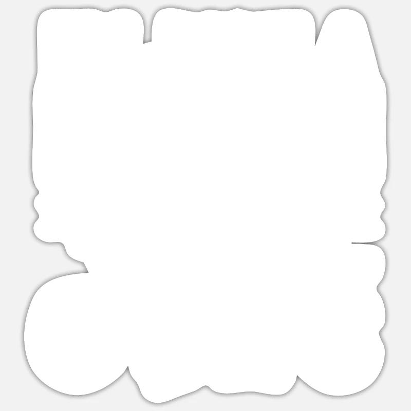 Ich Bin Einfach Glücklicher Mit Kühen - Sticker Größe S (10 x 10 cm) - Mattweiß