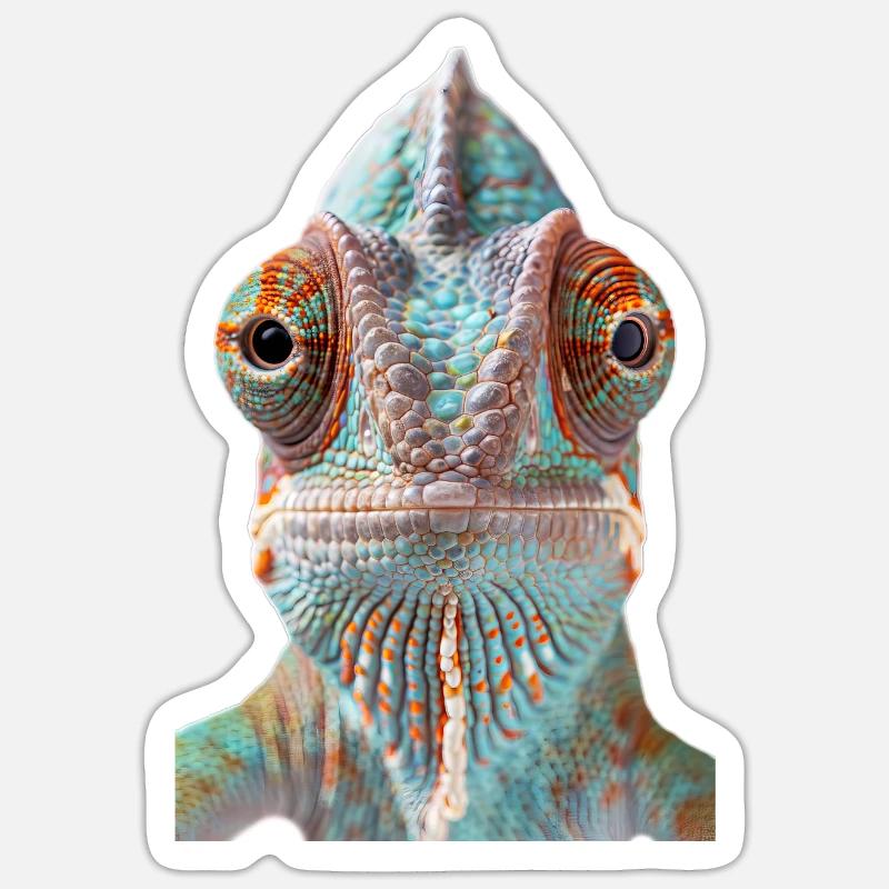 Chameleon - Sticker size S (10 x 10 cm) - white matte