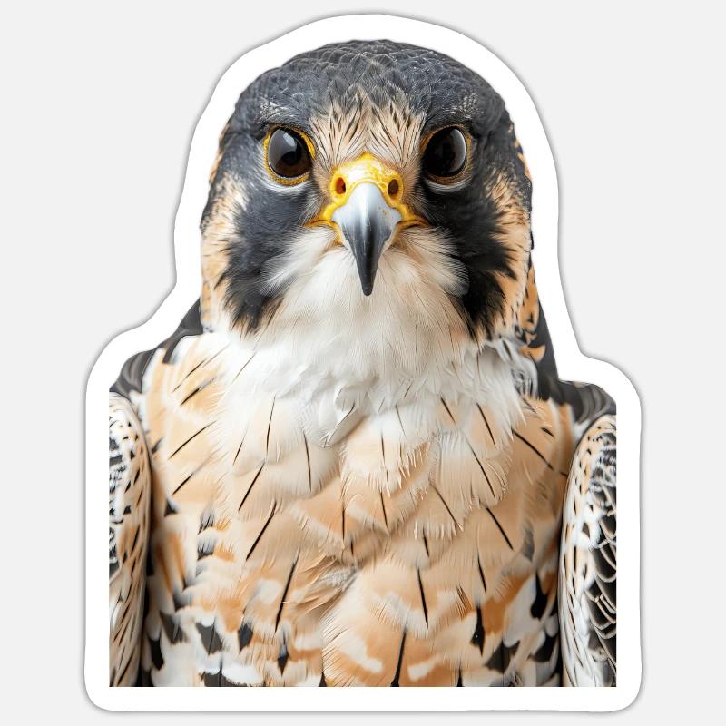 Falke - Sticker Größe S (10 x 10 cm) - Mattweiß