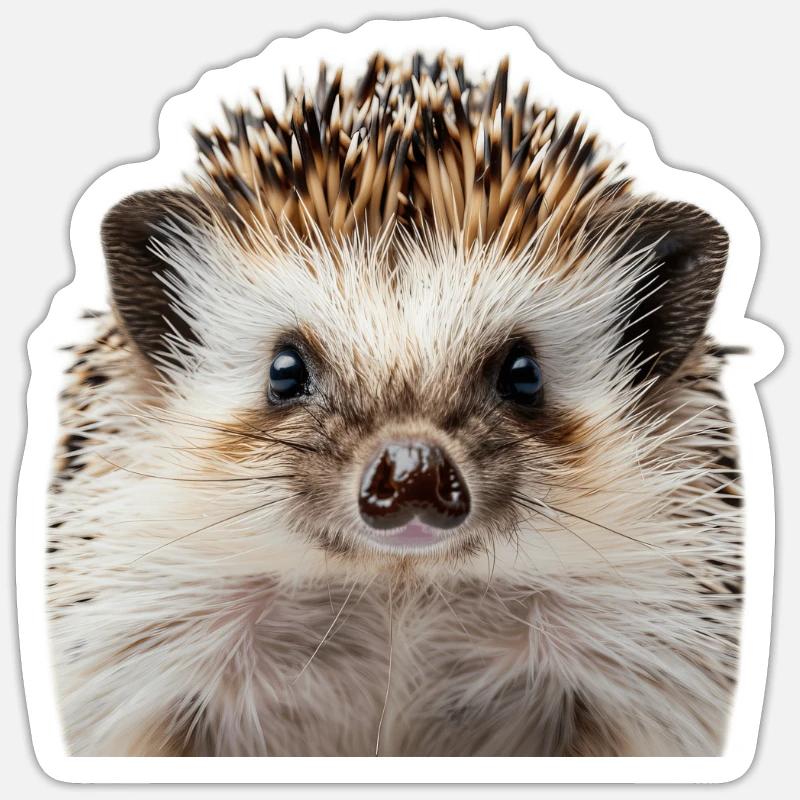 Igel - Sticker Größe S (10 x 10 cm) - Mattweiß