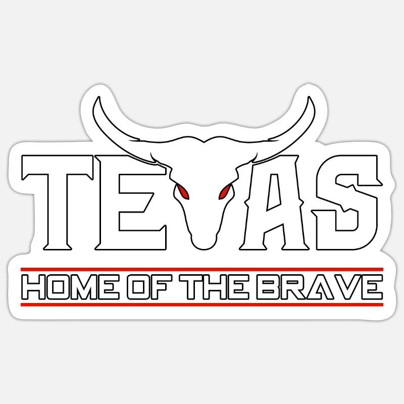 Texas - Sticker Größe S (10 x 10 cm) - Mattweiß