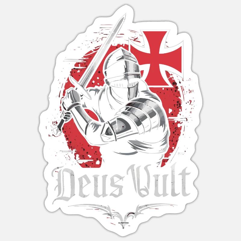 Crusader Knights Templar Middle Ages Sticker size S (10 x 10 cm)