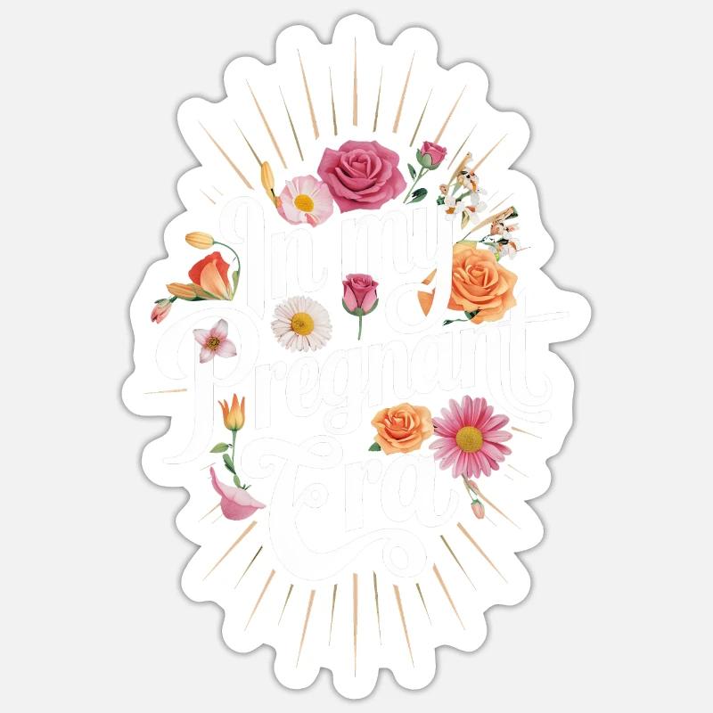 Grossesse Grossesse Accouchement - Sticker taille S (10 x 10 cm) - blanc mat