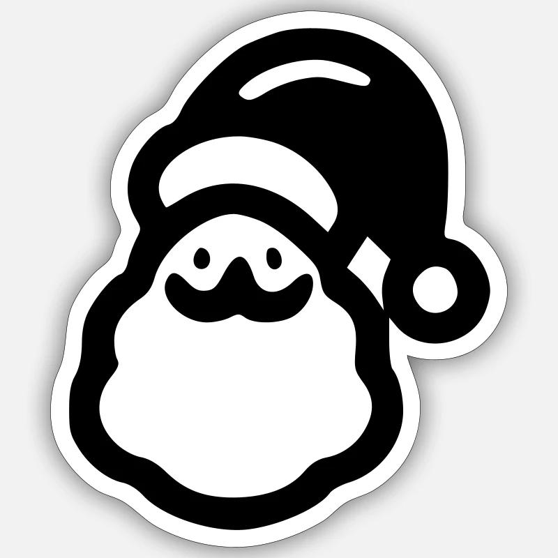 Weihnachtsmann Sticker Größe S (10 x 10 cm)