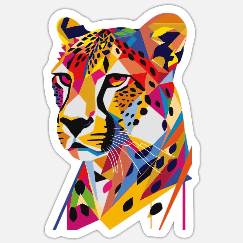 Cheetah - Sticker size S (10 x 10 cm) - white matte