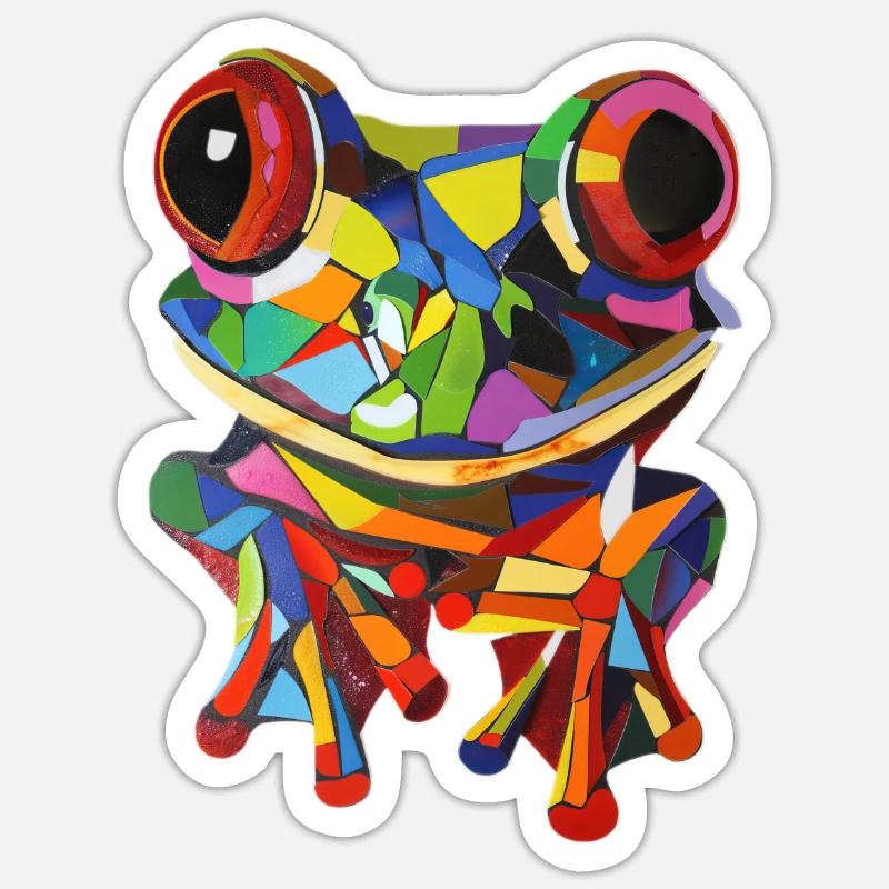 Frog - Sticker size S (10 x 10 cm) - white matte