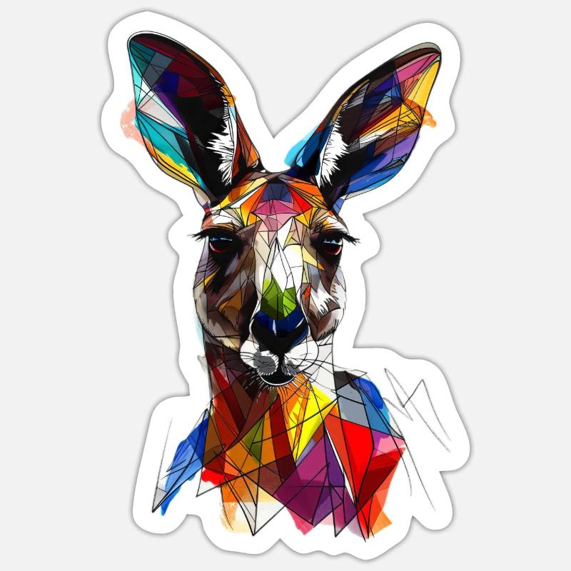 Kangaroo Sticker size S (10 x 10 cm)
