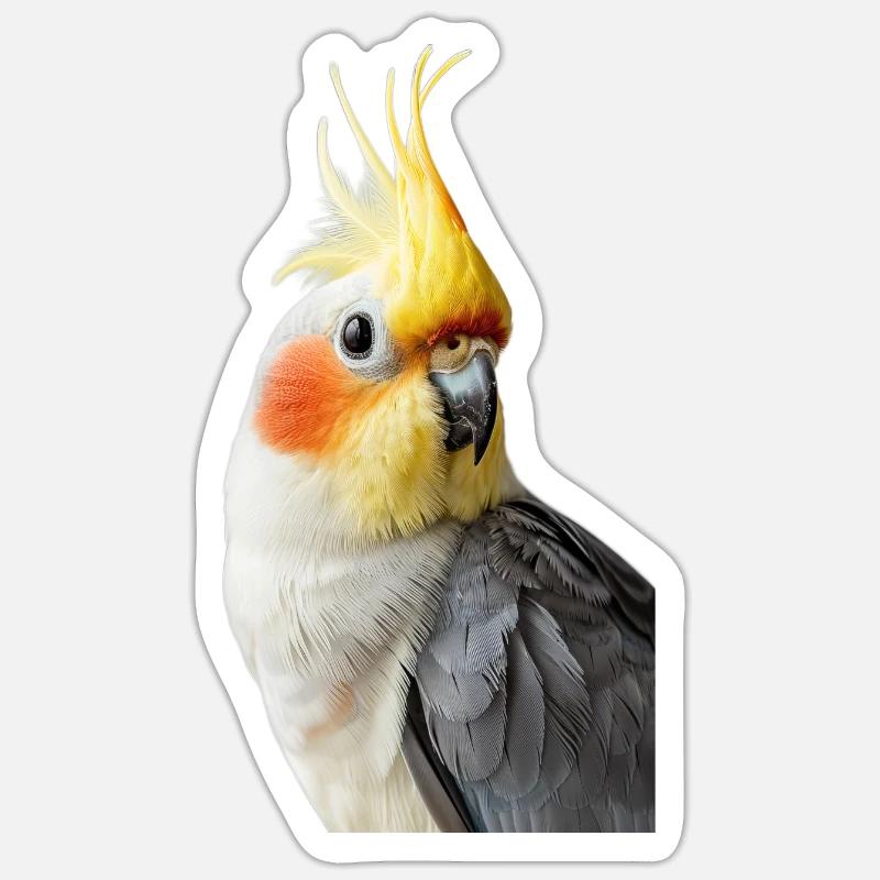 Calopsitte Sticker taille S (10 x 10 cm)