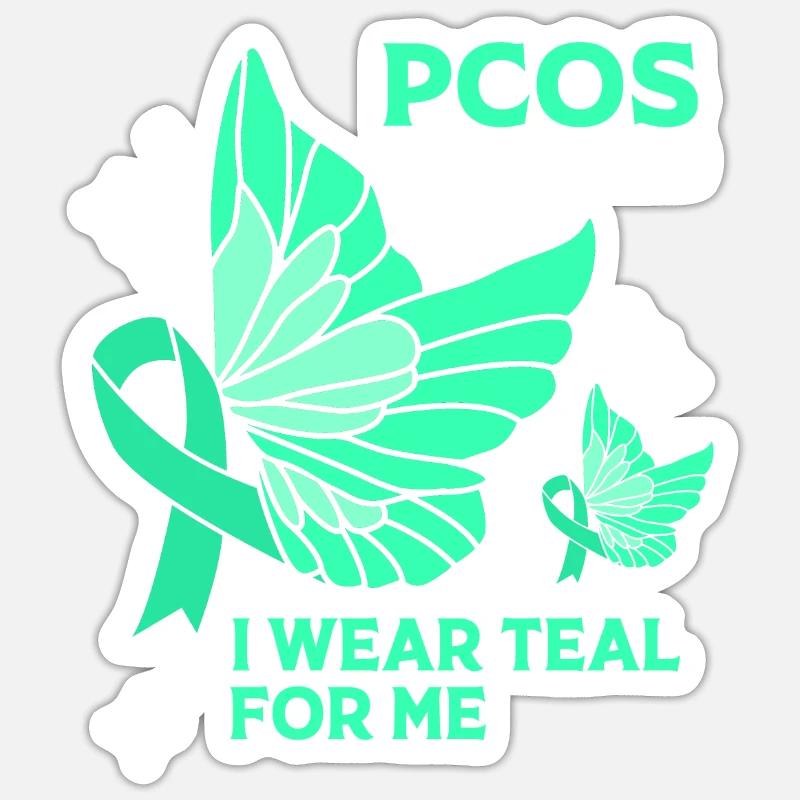 Pcos-Bewusstsein - Sticker Größe S (10 x 10 cm) - Mattweiß