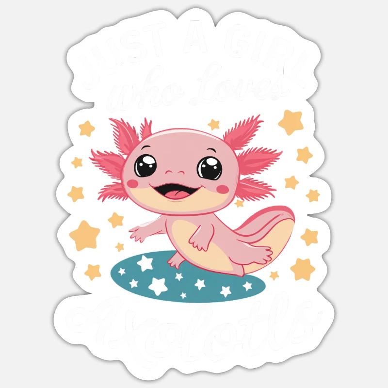 Axolotl Fish - Sticker size S (10 x 10 cm) - white matte