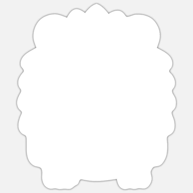 Hérisson - Sticker taille S (10 x 10 cm) - blanc mat