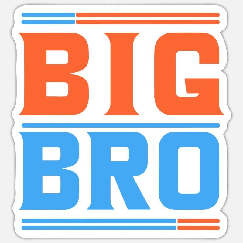 BIG BRO - Sticker size S (10 x 10 cm) - white matte