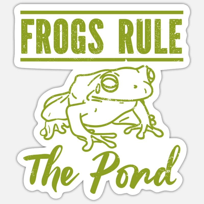 Frø - Paddedyr - Sticker størrelse S (10 x 10 cm) - mat hvid