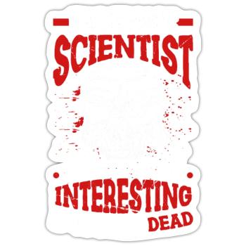 médecin légiste Je vous trouverais plus intéressant, - Sticker taille S (10 x 10 cm) - blanc mat - Devant