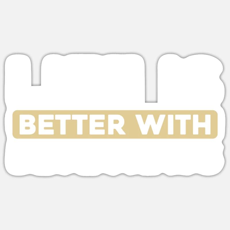Banjo - Sticker taille S (10 x 10 cm) - blanc mat