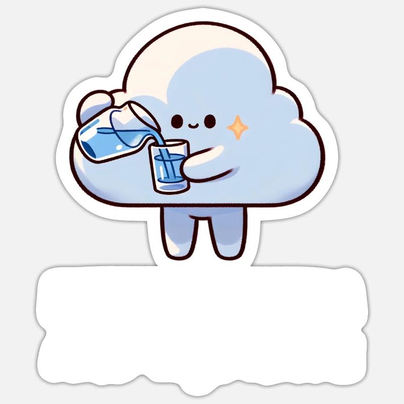 keep calm and hydrate Sticker Größe S (10 x 10 cm)