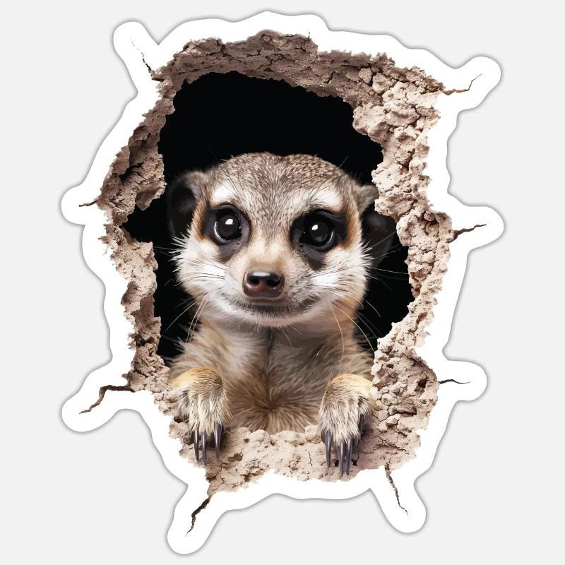 Suricate Sticker taille S (10 x 10 cm)