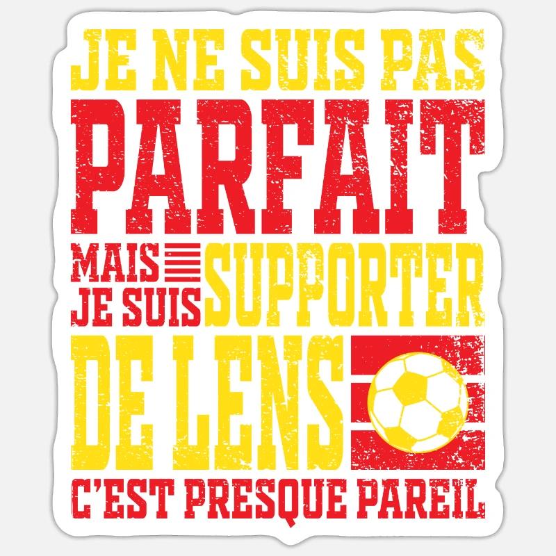 Supporter de Lens – Presque Parfait - Sticker taille S (10 x 10 cm) - blanc mat