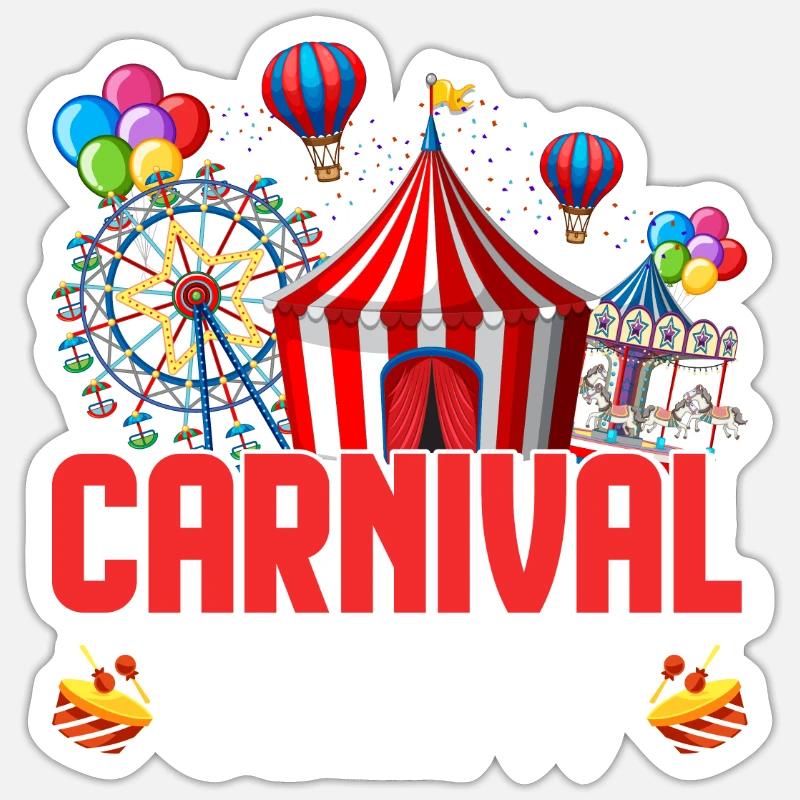 Cirque du carnaval Sticker taille S (10 x 10 cm)