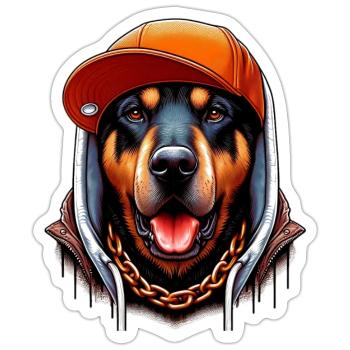 Dog - Sticker size S (10 x 10 cm) - white matte - Front