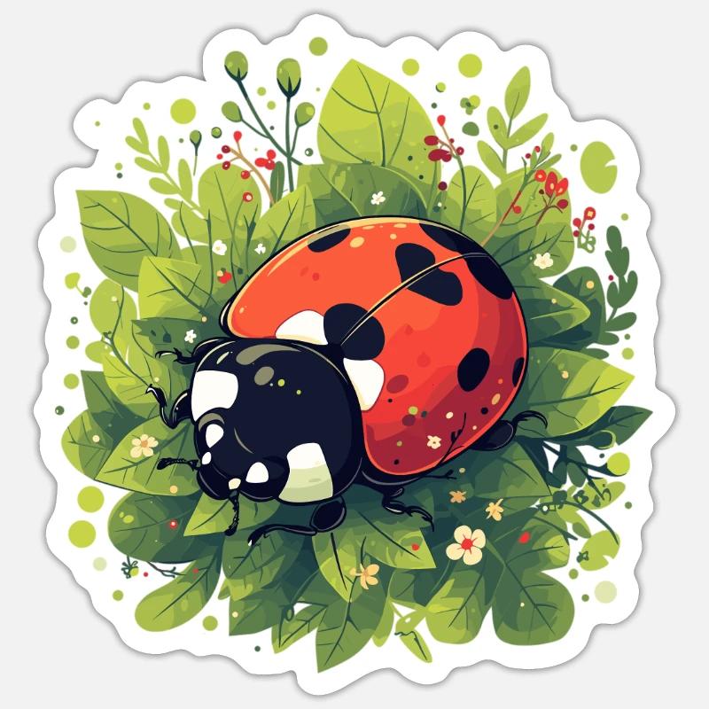 Ladybug Marienkäfer Sticker Größe S (10 x 10 cm)