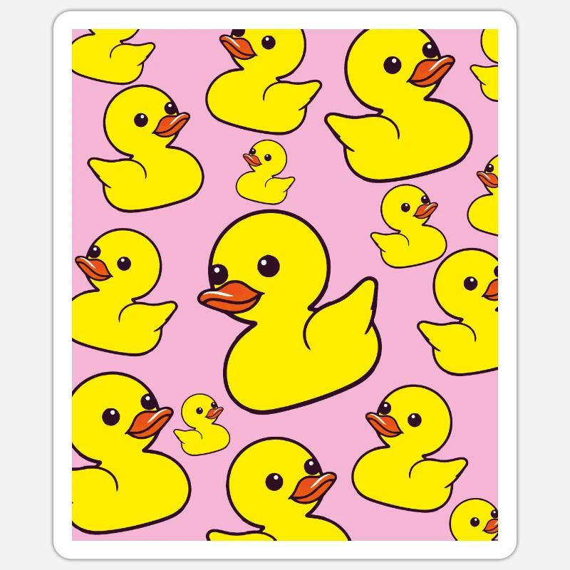 Canards violets Sticker taille S (10 x 10 cm)