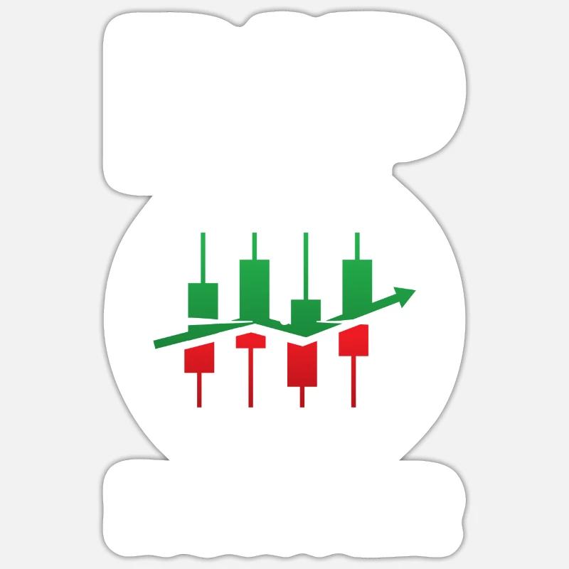 Trading Forex Trader Marché financier - Sticker taille S (10 x 10 cm) - blanc mat