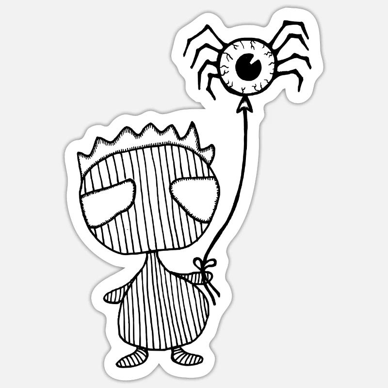 Emo Boy with Spider Gothic Figure by nikki-luka Sticker size S (10 x 10 cm)