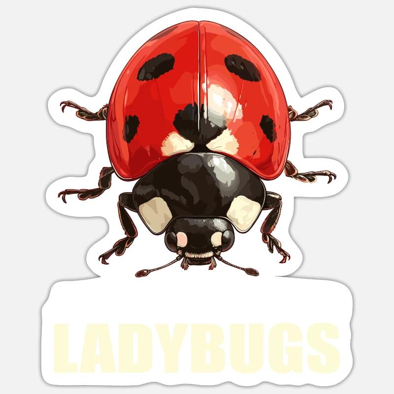 Ladybug Marienkäfer Sticker Größe S (10 x 10 cm)