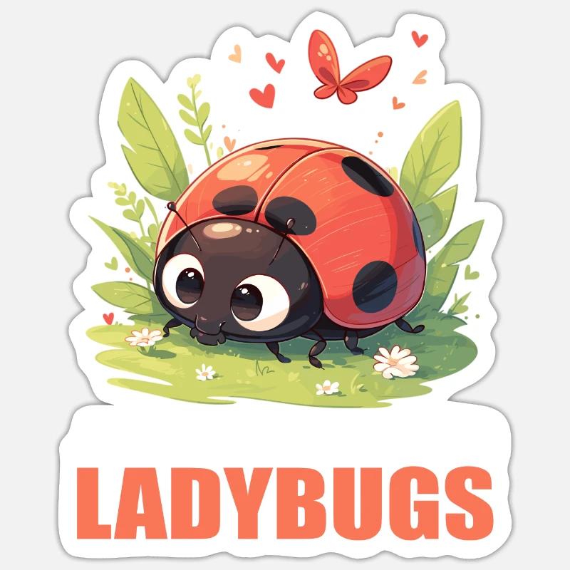 Ladybug Marienkäfer Sticker Größe S (10 x 10 cm)