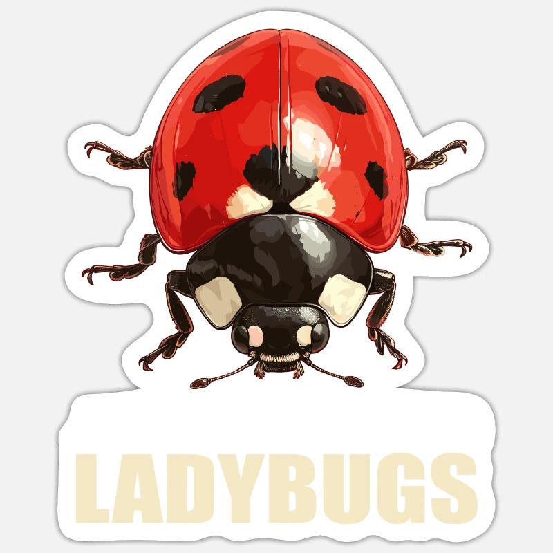 Ladybug Marienkäfer Sticker Größe S (10 x 10 cm)