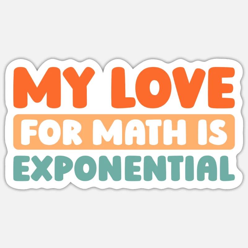 Mathe Mathematik Math Jeu de mots amusant - Sticker taille S (10 x 10 cm) - blanc mat