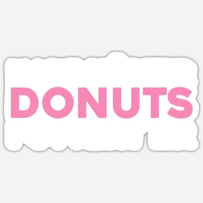 Doughnut - Sticker size S (10 x 10 cm) - white matte
