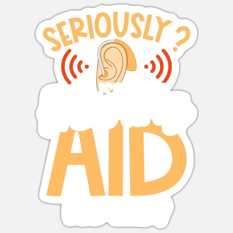Deaf Pride Awareness ASL Gebärdensprache - Sticker Größe S (10 x 10 cm) - Mattweiß